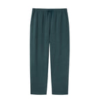 blue men's lounge pants flat lay