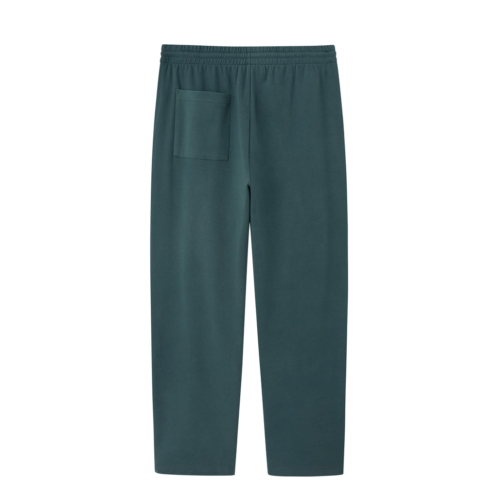 blue men's lounge pants back flat lay 