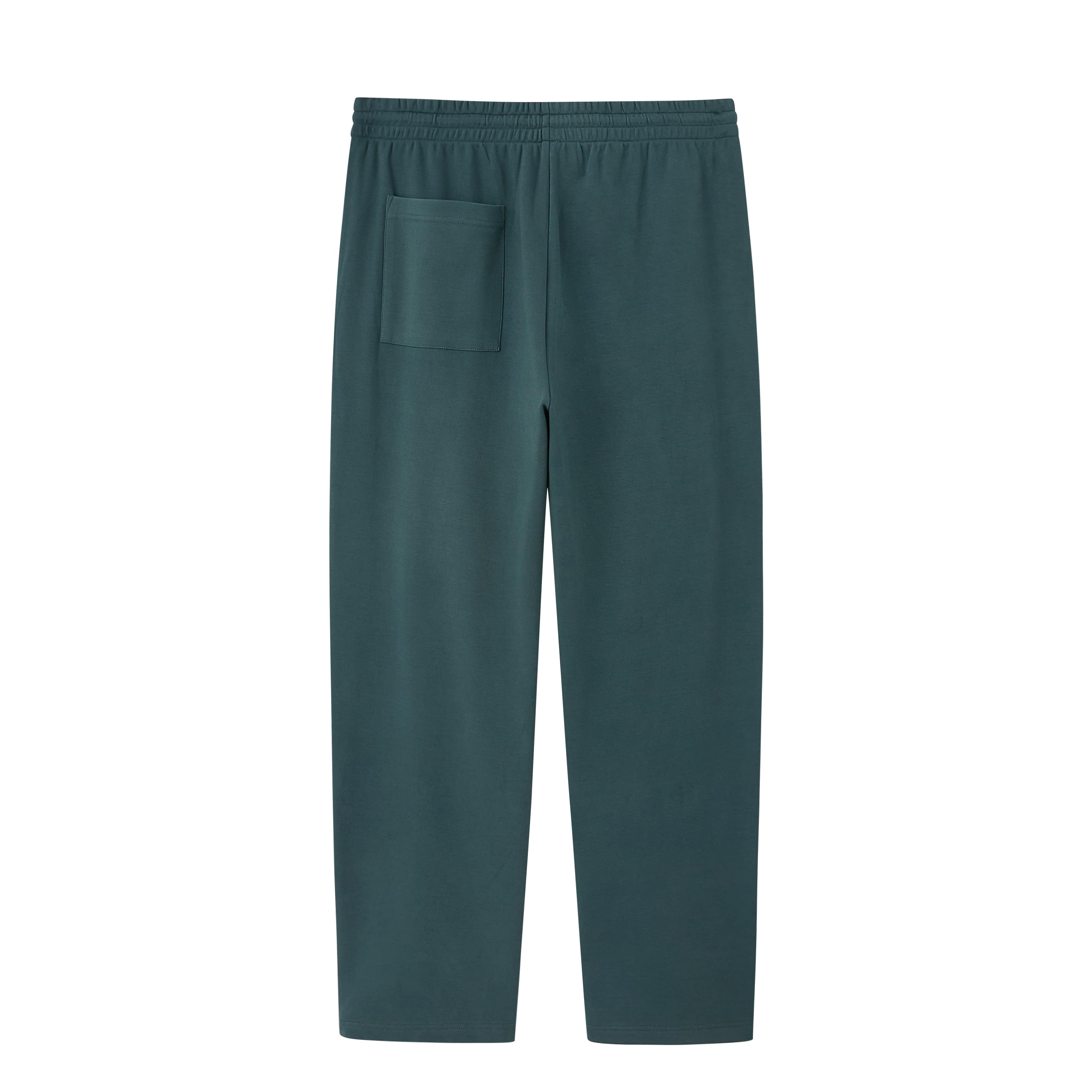 blue men's lounge pants back flat lay 