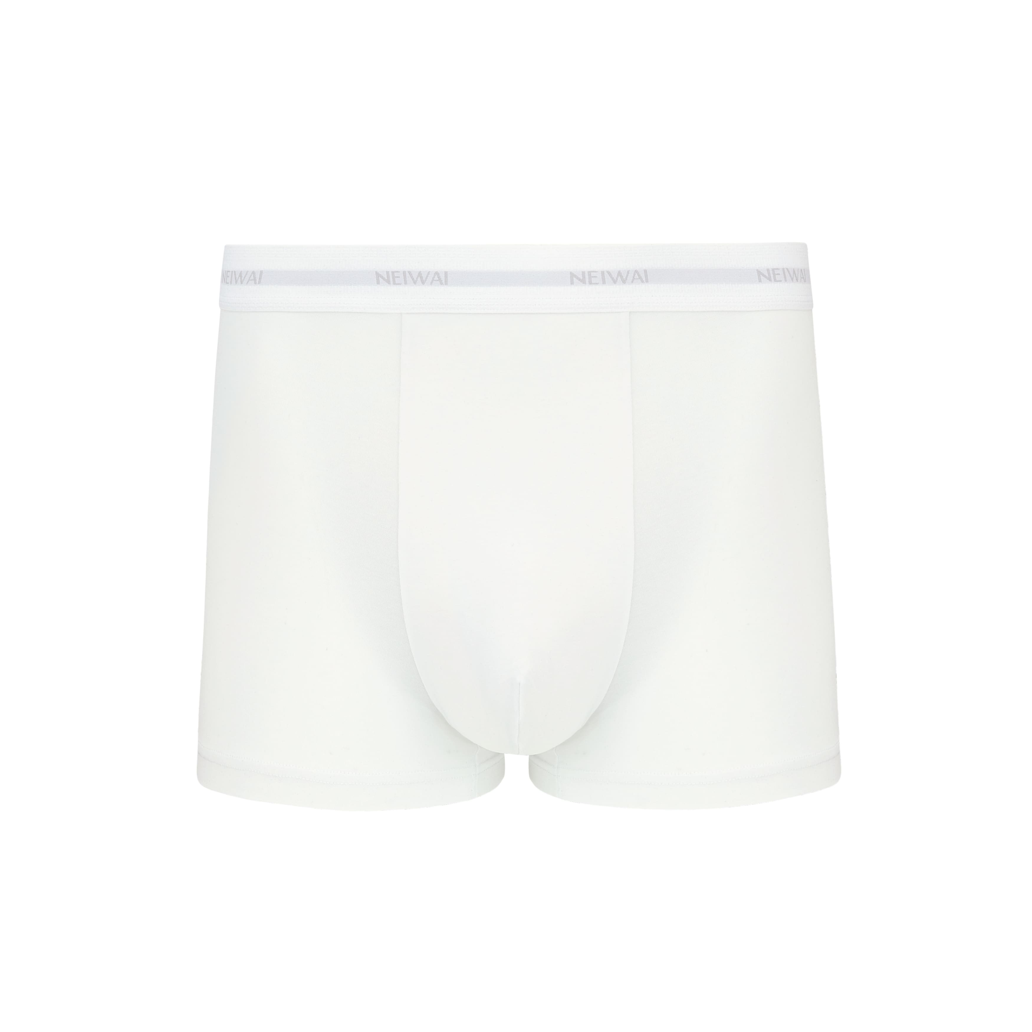 Men’s Cotton Boxer Brief in white. Bright White color. 