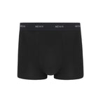Men’s Cotton Boxer Brief in black. Black color.
