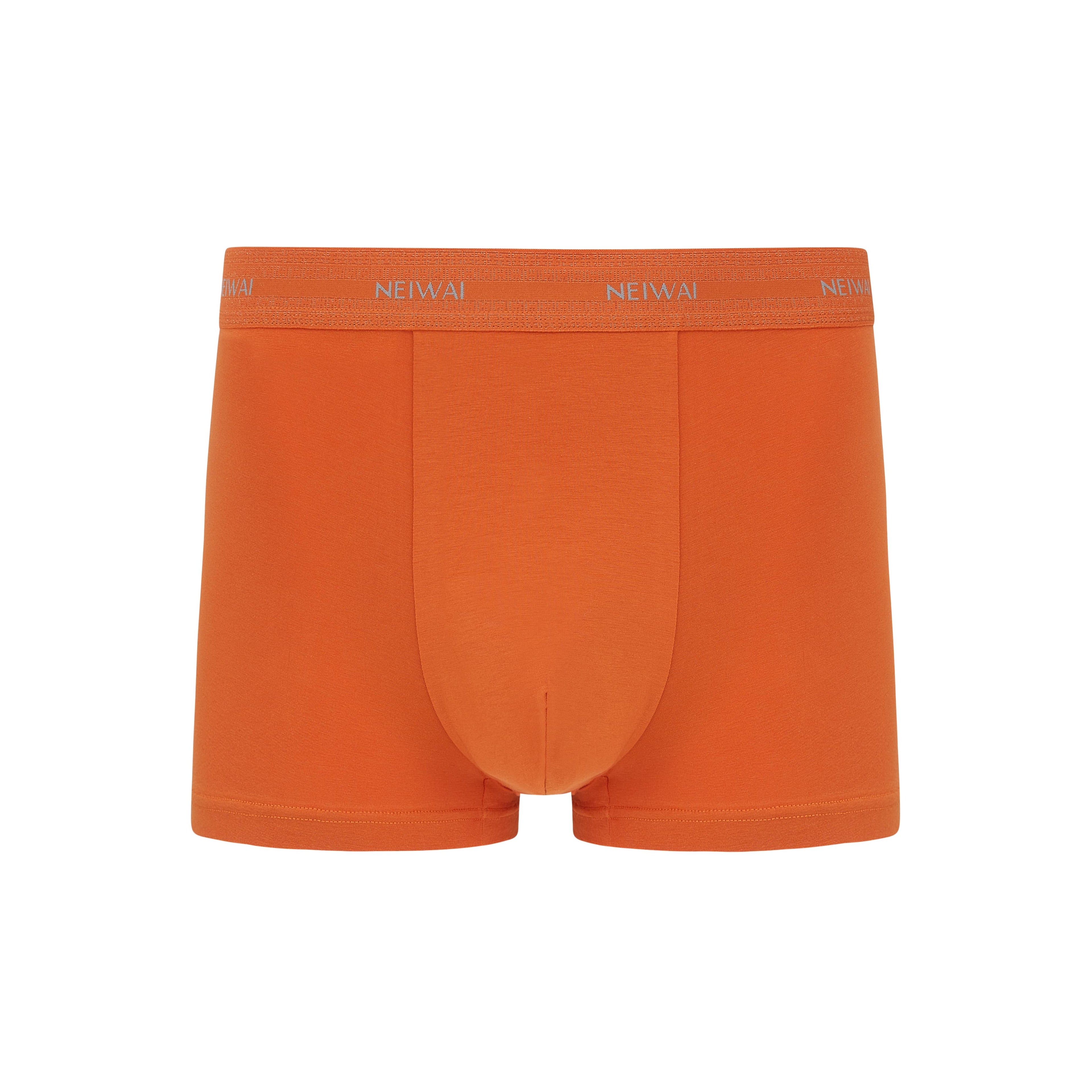 Men’s Cotton Boxer Brief in orange. Sienna color.