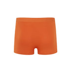 back of orange men's brief. Sienna color. 