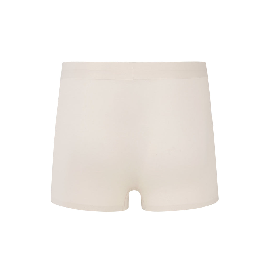 back of men's brief in white. Ash color.