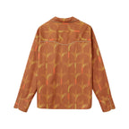 the back of a brown pajama top