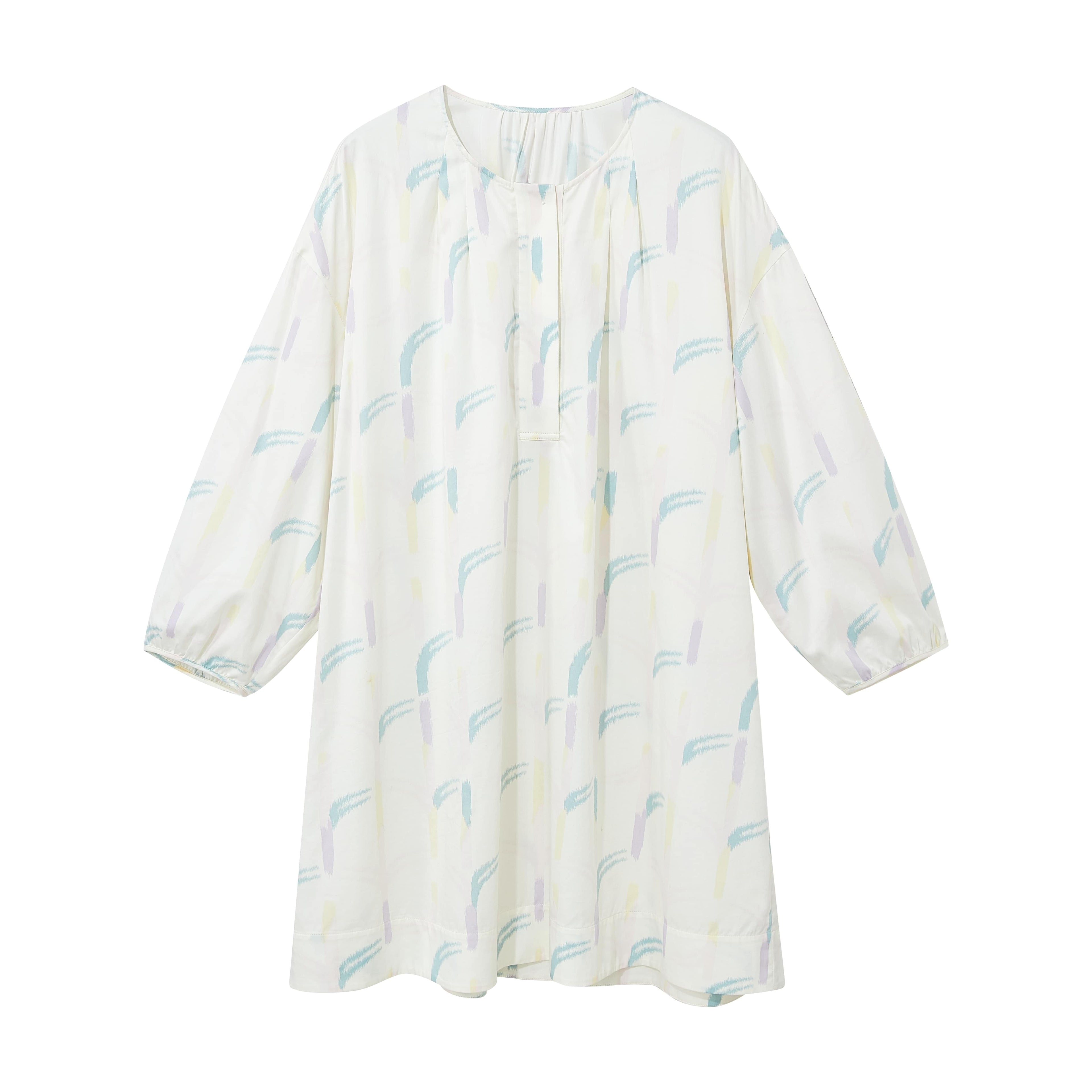 white ruched dress