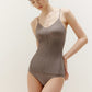 woman in brown camisole and brief