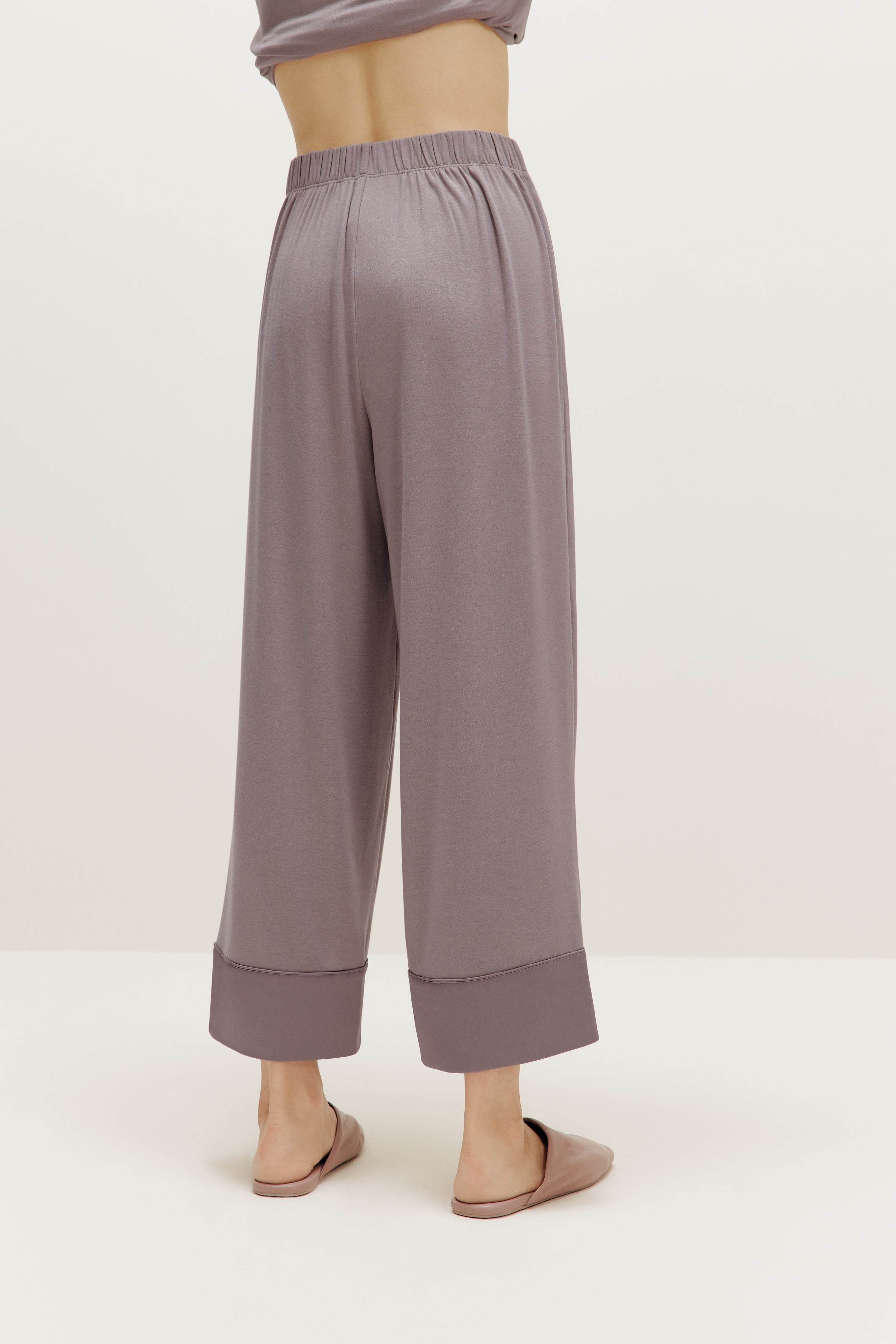 purple pajama pants back