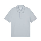 blue polo shirt