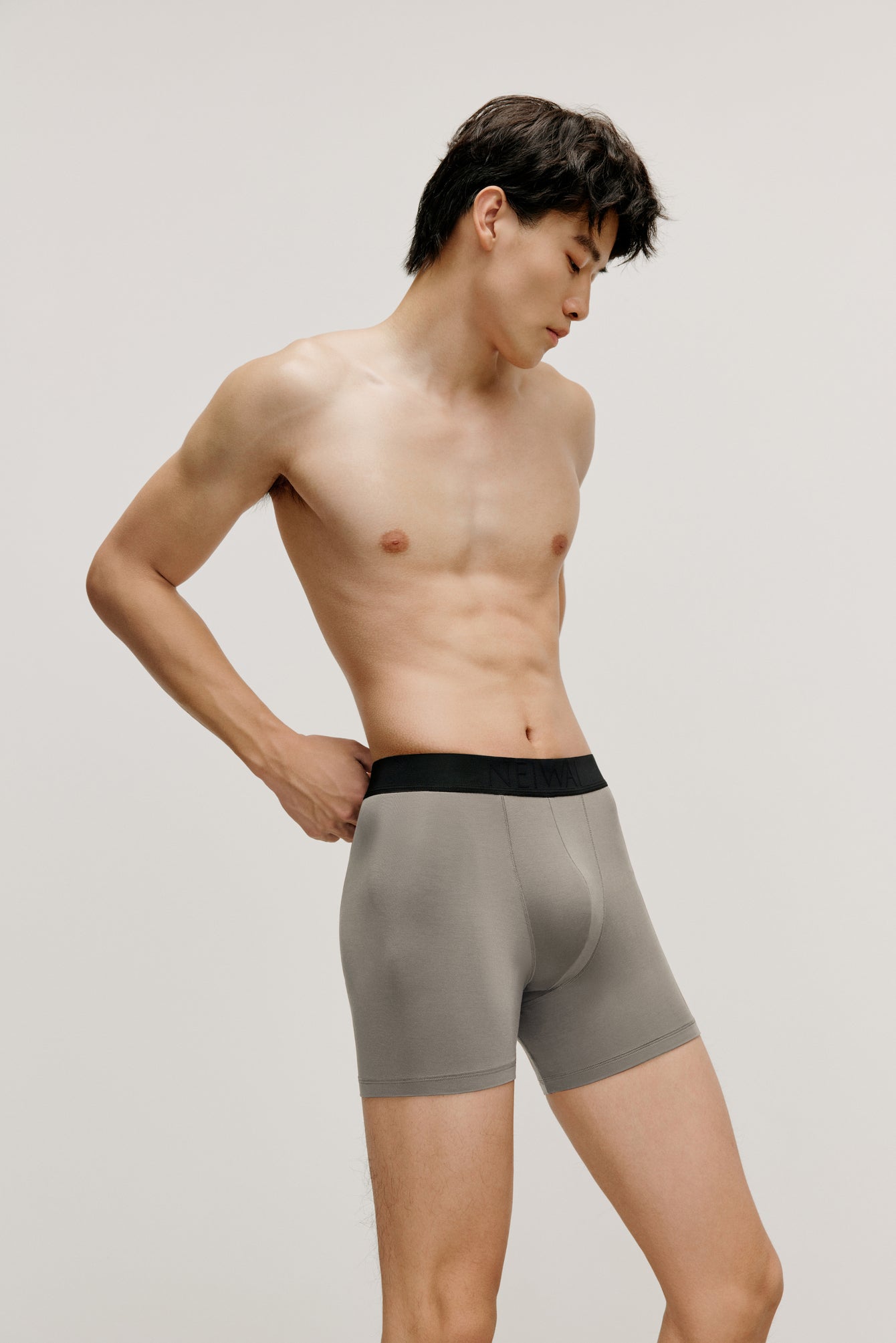 man in grey brief