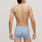 back of a man wearing a blue brief
