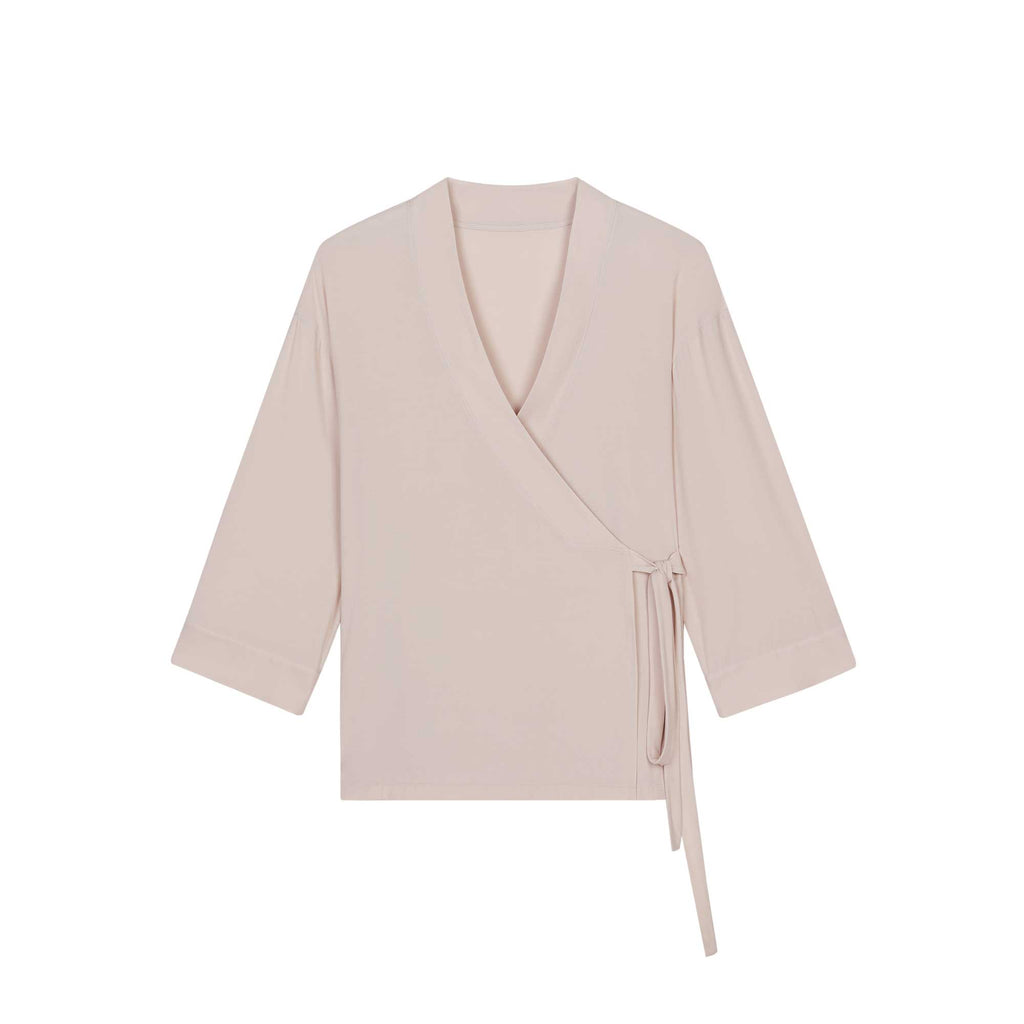 pink maternity wrap top