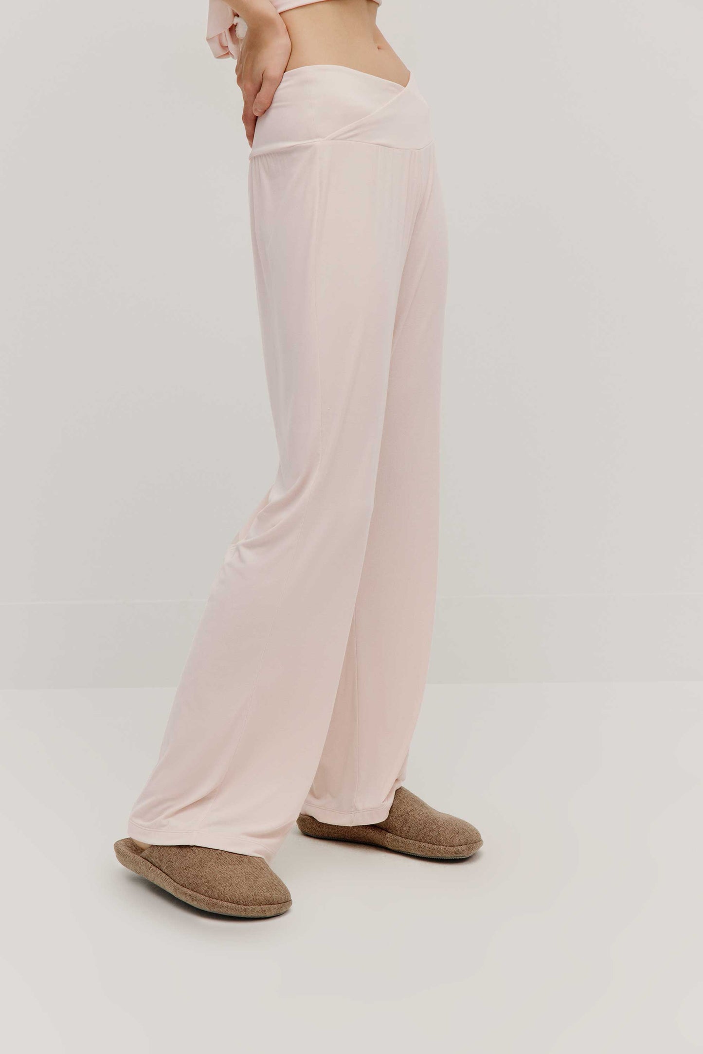 pink maternity pajama pants