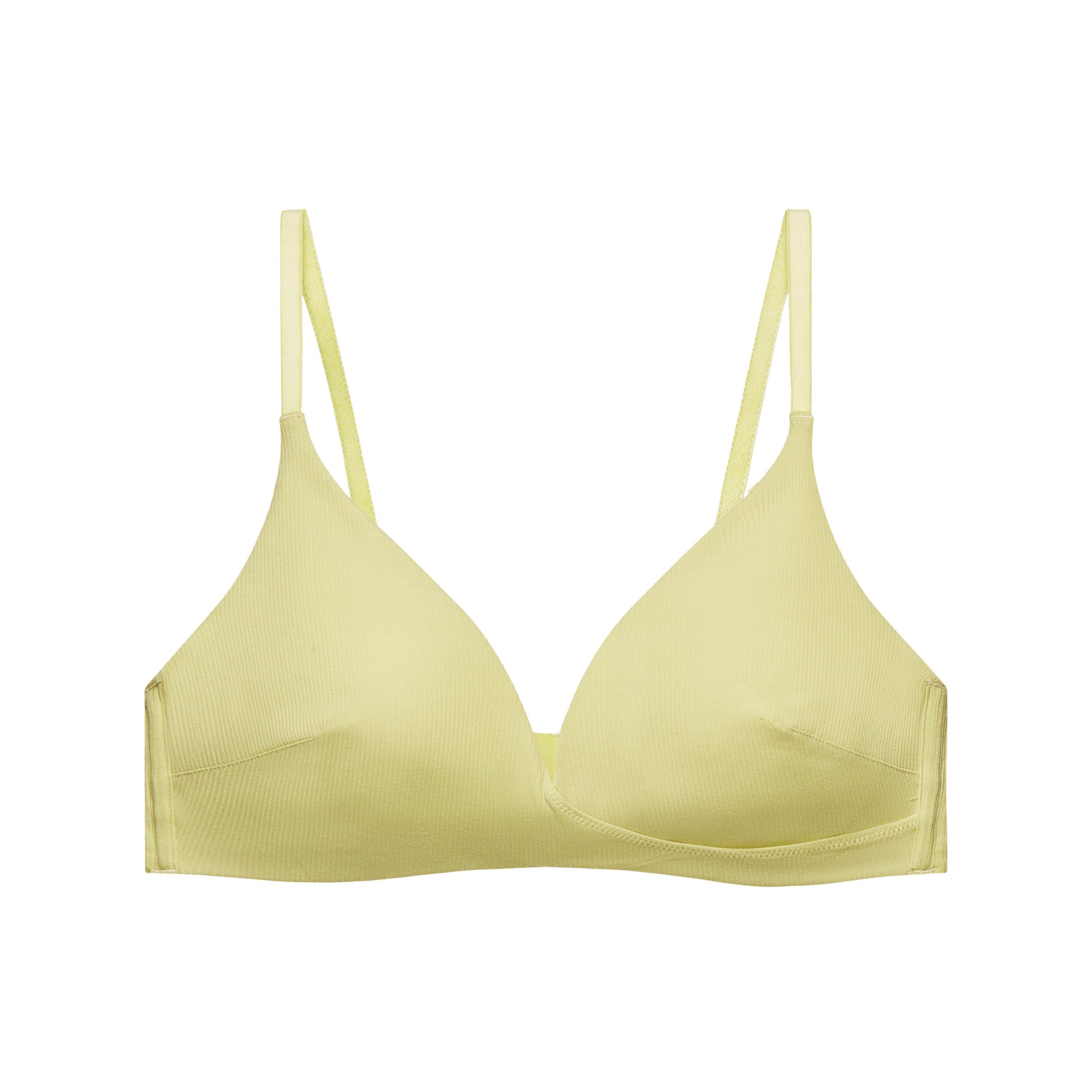 QUYUON Balconette Bra Women's Underwear Thin Large Size No Sponge WIRE-Free  Breathable Anti-sagging Bunny Cup Bra Active Fit Sleeping Bras Yellow 4XL 