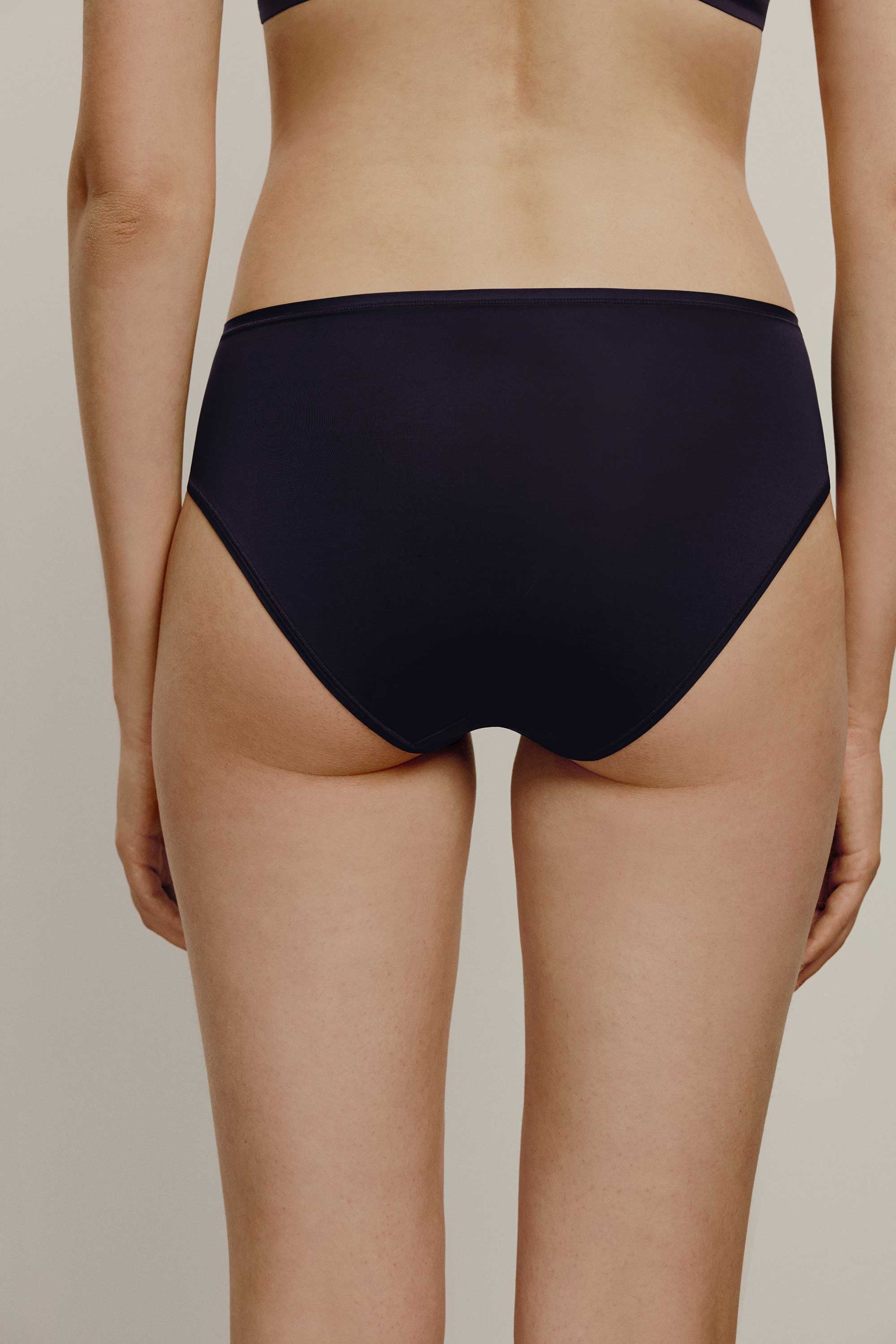 back of dark purple brief