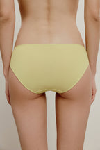 back of yellow low waist brief