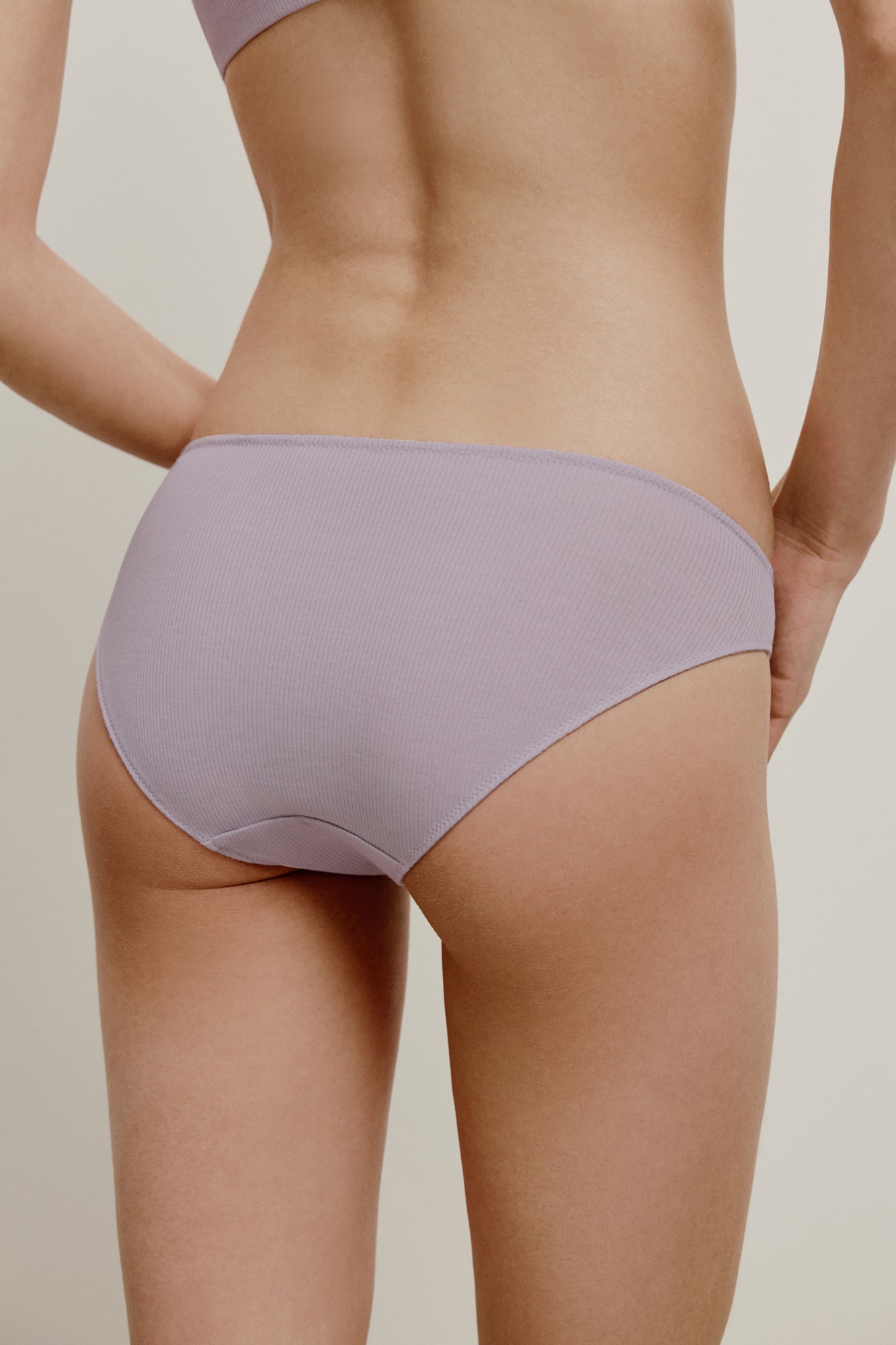 back of purple low waist brief
