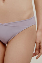 close up of the purple low waist brief