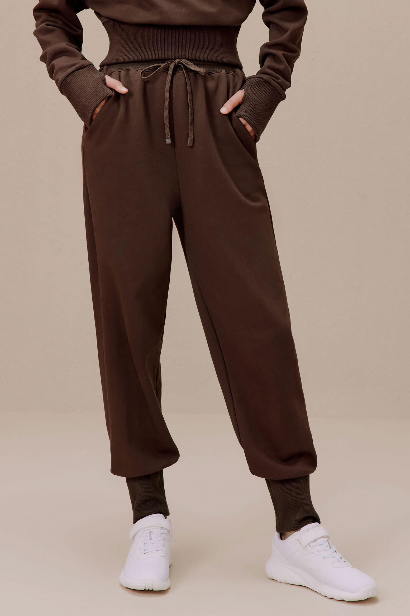 women in the brown pants