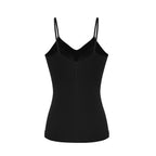 back of flat lay image of black camisole