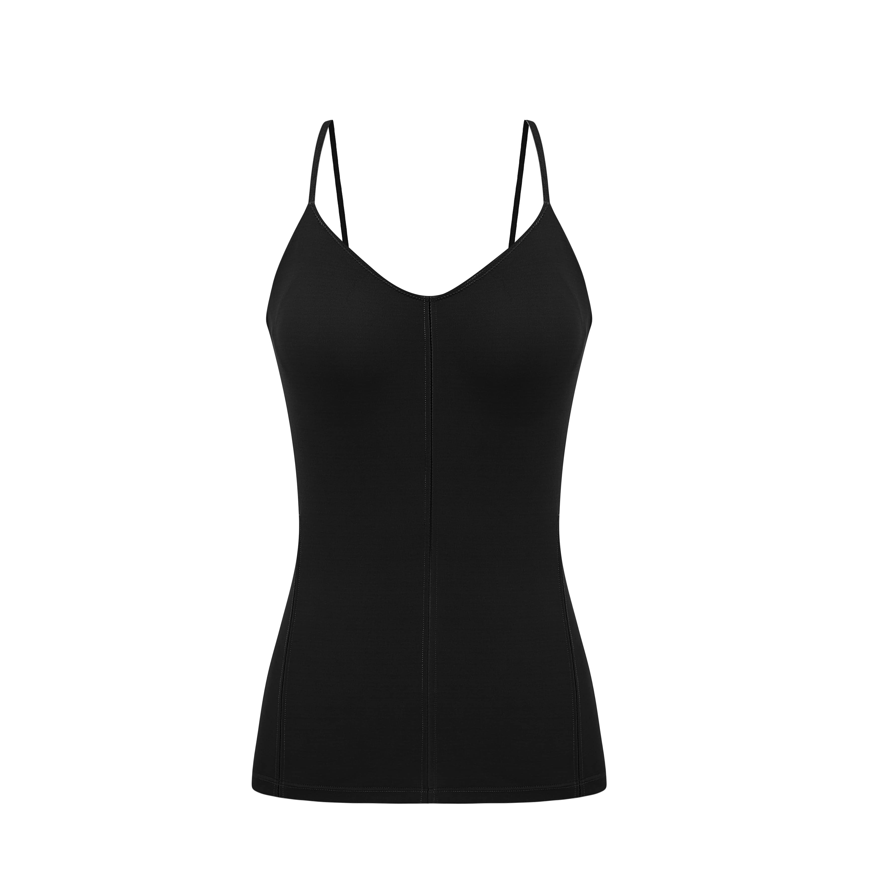 flat lay image of black camisole