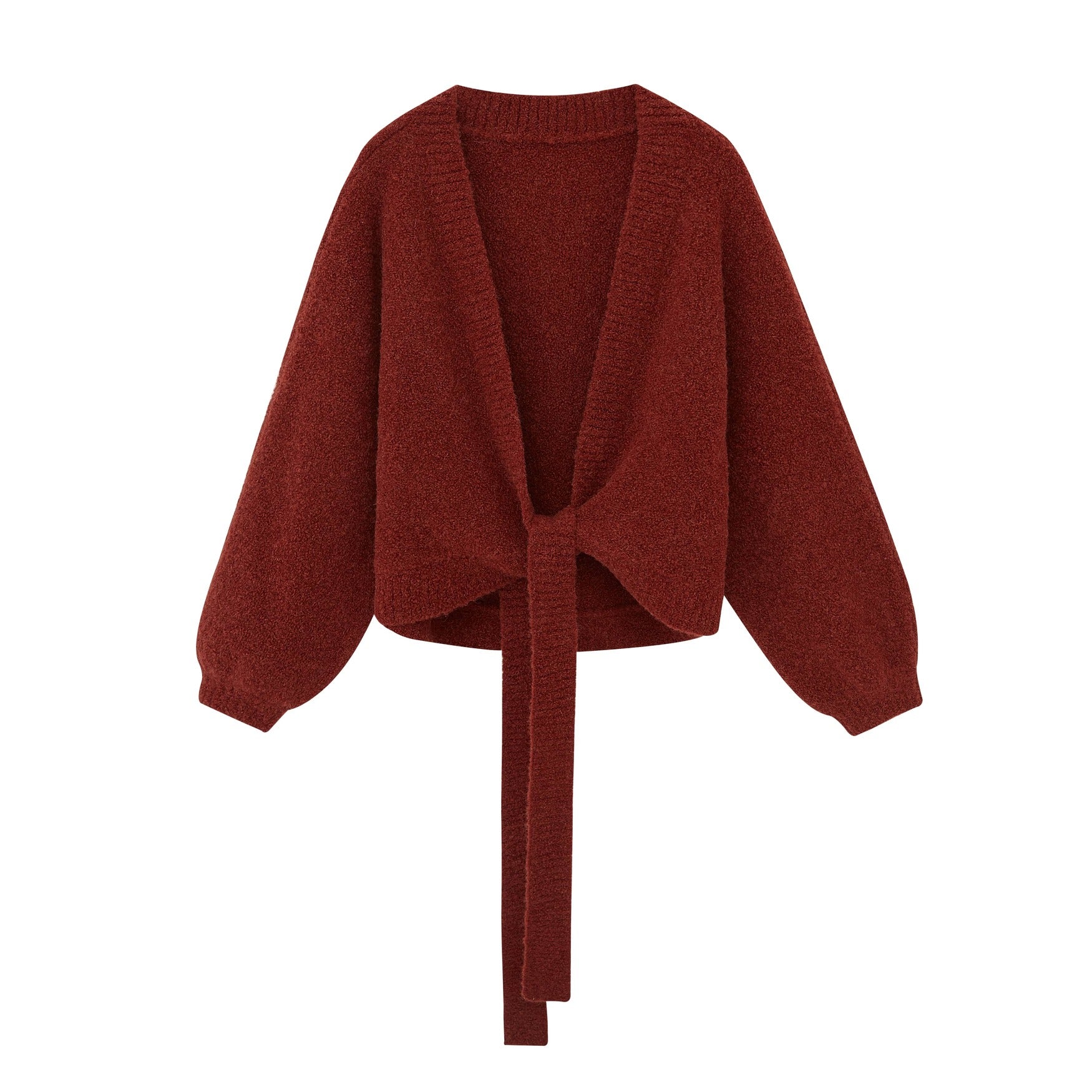 Alpaca Wrap Cardigan flat lay