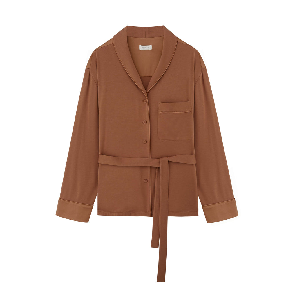 cinnamon belted pajama top