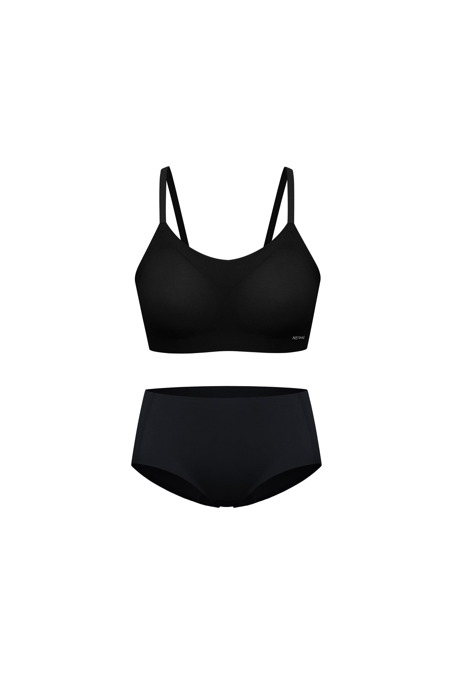 Stylish Bra Underwear Set with Black Strap Soft Skin-friendly