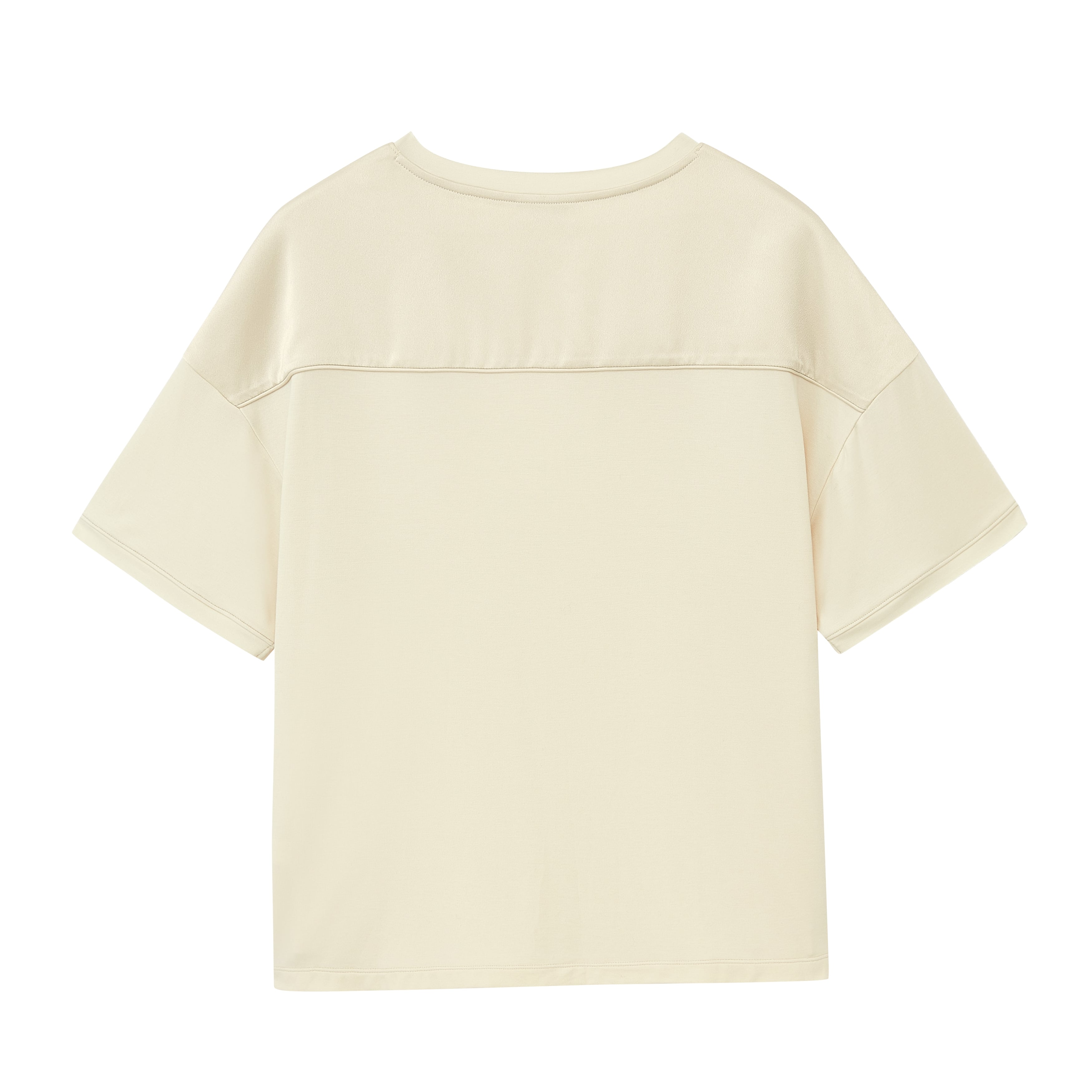 back of cream pajama t-shirt