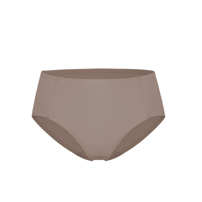 flay lay image of purple brief