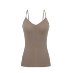 flat lay image of brown camisole